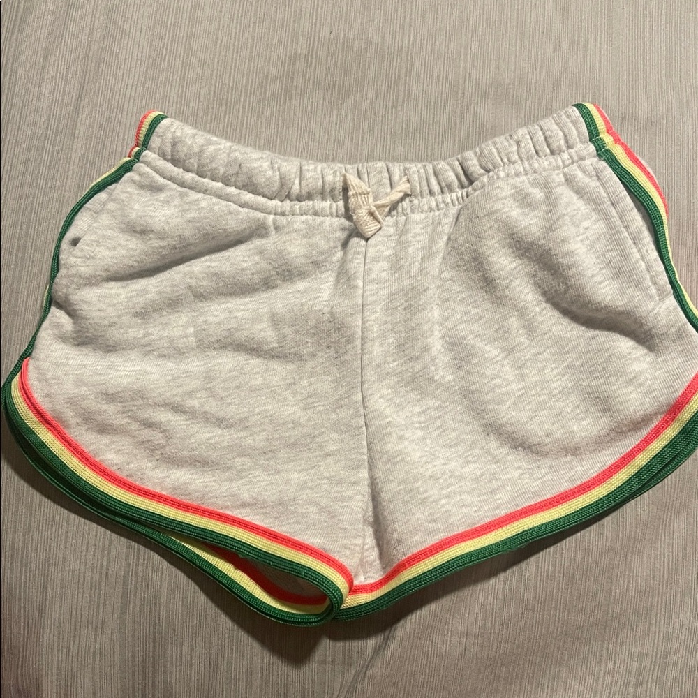 Old Navy Gray Athletic Shorts with Colorful Trim